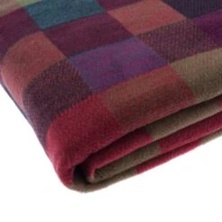 Super Soft Textured Check Multicoloured Throw -Bedding Store 1000152690 alt03