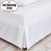 Non Iron Plain Dye White Fitted Valance Sheet -Bedding Store 30145710