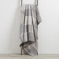 Super Soft Large Check Grey Blanket 8 Super Soft Large Check Grey Blanket -Bedding Store 30232549