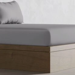 Panda Bamboo Quiet Grey Fitted Sheet 27 Panda Bamboo Quiet Grey Fitted Sheet -Bedding Store 30677544