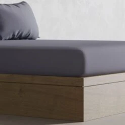 Panda Bamboo Urban Grey Fitted Sheet -Bedding Store 30677545