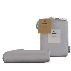 Panda Bamboo Quiet Grey Fitted Sheet 25 Panda Bamboo Quiet Grey Fitted Sheet -Bedding Store 30677547 alt01