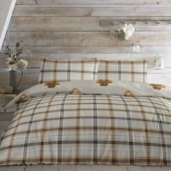 Fusion Highland Cow Reversible Duvet Cover & Pillowcase Set -Bedding Store 30711668 alt02