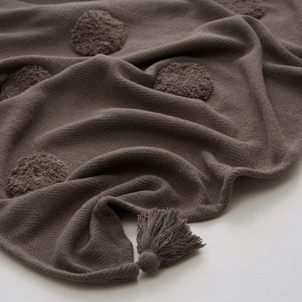 Grey Polka Tufted Throw 5 Grey Polka Tufted Throw - Image 3