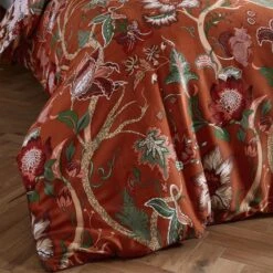 Paoletti Botanist Rust 100% Cotton Reversible Duvet Cover And Pillowcase Set 10 Paoletti Botanist Rust 100% Cotton Reversible Duvet Cover And Pillowcase Set -Bedding Store 30746990 alt04
