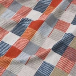 Super Soft Mini Squares Orange Throw -Bedding Store 30753840 alt02