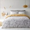 Scandi Floral Grey Duvet Cover And Pillowcase Set -Bedding Store 30772206
