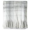 Checked Faux Mohair Throw