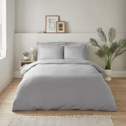 Super Soft Microfibre Plain Duvet Cover And Pillowcase Set -Bedding Store 30808013
