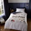 Harry Potter Doodle Duvet Cover And Pillowcase Set -Bedding Store 30826714