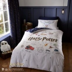 Harry Potter Doodle Duvet Cover And Pillowcase Set