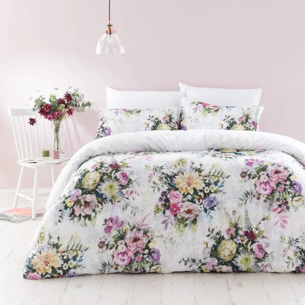Kinsley Floral Cotton Duvet Cover And Pillowcase Set 3 Kinsley Floral Cotton Duvet Cover And Pillowcase Set
