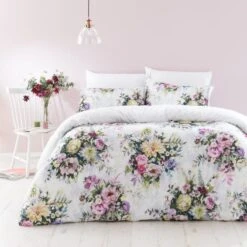 Kinsley Floral Cotton Duvet Cover And Pillowcase Set 32 Kinsley Floral Cotton Duvet Cover And Pillowcase Set -Bedding Store 30828345