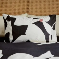 Leila Floral Black Duvet Cover And Pillowcase Set -Bedding Store 30828718 alt01