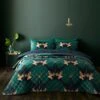 Luxe Cranes Emerald Bedspread 2 Luxe Cranes Emerald Bedspread -Bedding Store 30834637
