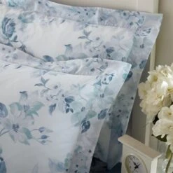 Holly Willoughby Bryony Blue Reversible Duvet Cover And Pillowcase Set -Bedding Store 30848068 alt05