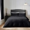 Hotel Velour Stripe Duvet Cover & Pillowcase Set 1 Hotel Velour Stripe Duvet Cover & Pillowcase Set -Bedding Store 30851800