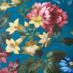 Arabella Blue Floral Luxury Velvet Duvet Cover & Pillowcase Set -Bedding Store 30854983 alt03