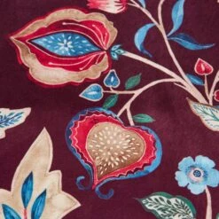 Delilah Purple Floral Fruit Tree Luxury Velvet Duvet Cover & Pillowcase Set -Bedding Store 30854986 alt02