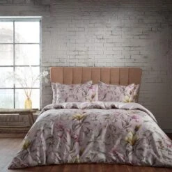 EW By Edinburgh Weavers Lavish Floral 100% Cotton Sateen Duvet Cover & Pillowcase Set