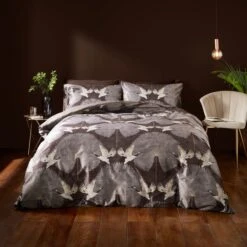 Luxe Cranes Duvet Cover And Pillowcase Set -Bedding Store 30858832