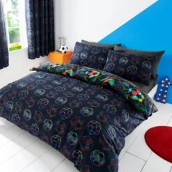 Bright Football Duvet Cover And Pillowcase Set -Bedding Store 30861099 alt02
