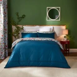 Dorma Modern Romance Vintage Blue 100% Cotton Duvet Cover & Pillowcase Set -Bedding Store 30862304 alt02