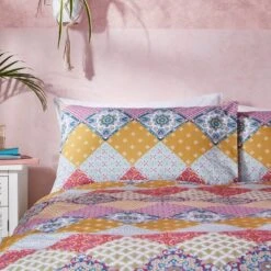Global Patchwork Duvet Cover And Pillowcase Set -Bedding Store 30862359 alt06