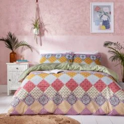 Global Patchwork Duvet Cover And Pillowcase Set
