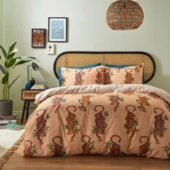 Tiger Foliage Duvet Cover And Pillowcase Set -Bedding Store 30862364