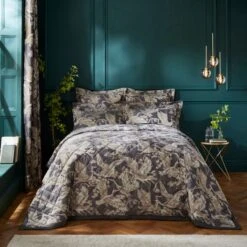 Dorma Gilded Crane Charcoal Bedspread 8 Dorma Gilded Crane Charcoal Bedspread -Bedding Store 30862916
