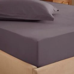 Soft Washed Recycled Cotton Fitted Sheet -Bedding Store 30862963