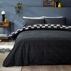 Checkerboard Duvet Cover & Pillowcase Set -Bedding Store 30871156 alt02