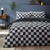 Checkerboard Duvet Cover & Pillowcase Set 1 Checkerboard Duvet Cover & Pillowcase Set -Bedding Store 30871157