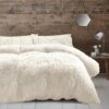 Catherine Lansfield Cuddly Faux Fur Duvet Cover & Pillowcase Set -Bedding Store 30874351