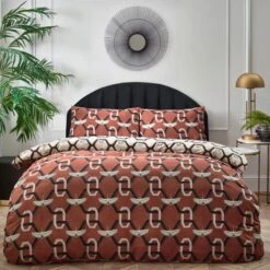 Furn. Avalon Duvet Cover And Pillowcase Set Brick 9 Furn. Avalon Duvet Cover And Pillowcase Set Brick -Bedding Store 30876779 alt03