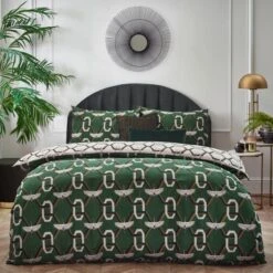 Furn. Avalon Duvet Cover And Pillowcase Set Green -Bedding Store 30876784