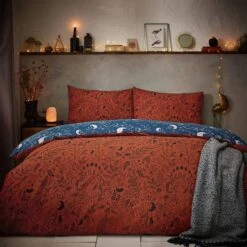 Furn. Witchy Vibes Duvet Cover And Pillowcase Set Rust -Bedding Store 30877044 alt03