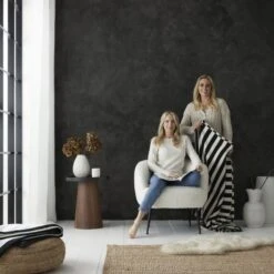 Style Sisters Knitted Stripe Throw -Bedding Store 30877089 alt04