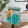 Retro Flower Mohair Throw 130cm X 180cm -Bedding Store 30891367