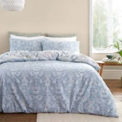 Bianca Hedgerow Hopper 200 Thread Count Cotton Blue Duvet Cover And Pillowcase Set -Bedding Store 30892619 alt01