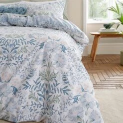 Bianca Hedgerow Hopper 200 Thread Count Cotton Blue Duvet Cover And Pillowcase Set -Bedding Store 30892622 alt03