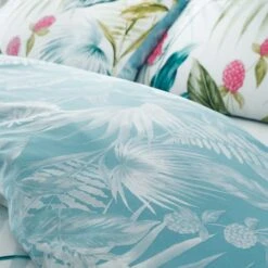 Catherine Lansfield Aruba Tropical Floral Green Duvet Cover And Pillowcase Set -Bedding Store 30892659 alt03