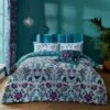 Catherine Lansfield Mya Tropical Floral Duck Egg Blue Duvet Cover And Pillowcase Set -Bedding Store 30892692