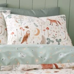 Catherine Lansfield Enchanted Twilight Animals Reversible Duvet Cover & Pillowcase Set -Bedding Store 30892728 alt02