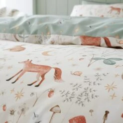 Catherine Lansfield Enchanted Twilight Animals Reversible Duvet Cover & Pillowcase Set -Bedding Store 30892728 alt04