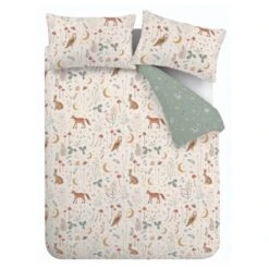 Catherine Lansfield Enchanted Twilight Animals Reversible Duvet Cover & Pillowcase Set -Bedding Store 30892728 alt05