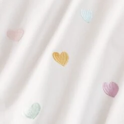 Embroidered Hearts Single Duvet Cover And Pillowcase Set -Bedding Store 30898199 alt03