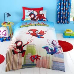 Marvel Spidey And His Amazing Friends Duvet Cover And Pillowcase Set -Bedding Store 30898295