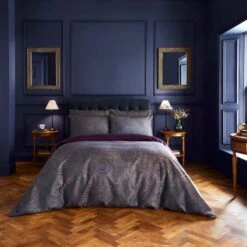 Dorma Paisley Jacquard Damson Duvet Cover And Pillowcase Set -Bedding Store 30900212